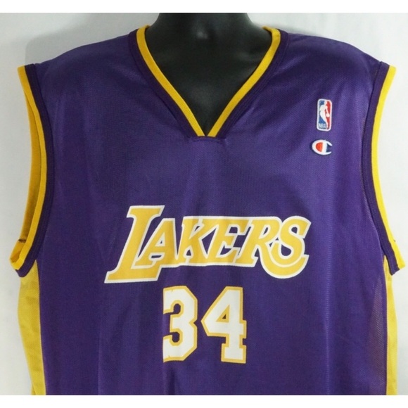 Los Angeles Lakers Shaq O'Neal Vintage Jersey XL - Picture 2 of 9